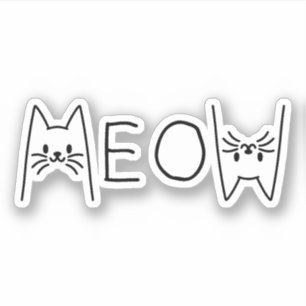 MEOW CATS STICKER