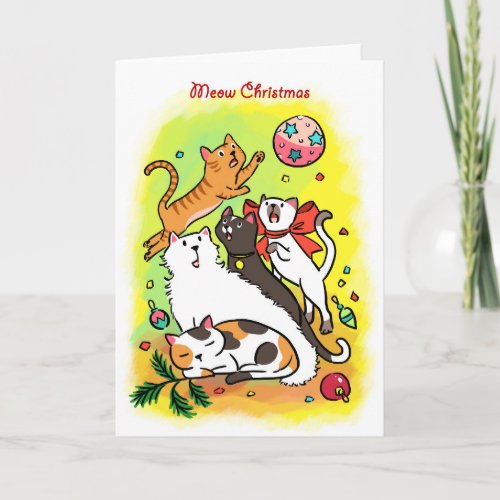 Meow Christmas Holiday Card