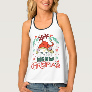 Meow Christmas, Merry Christmas Tank Top