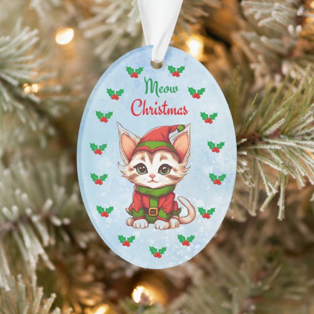 Meow Christmas Ornament (Tree)