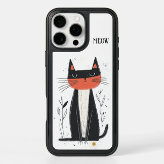 Meow. Confident Cat Illustration iPhone 16 Pro Max Case