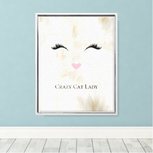 Meow Crazy Cat Lady Canvas Print