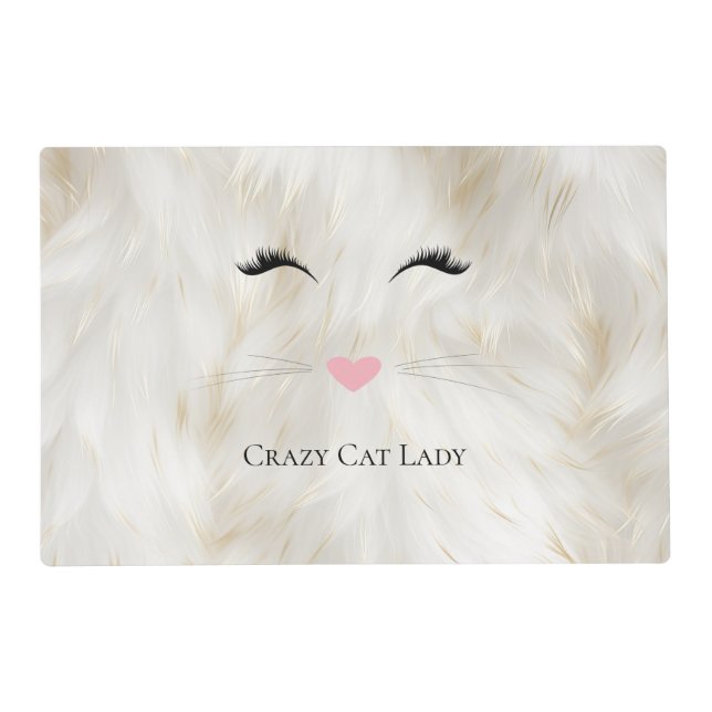 Meow Crazy Cat Lady Placemat (Front)