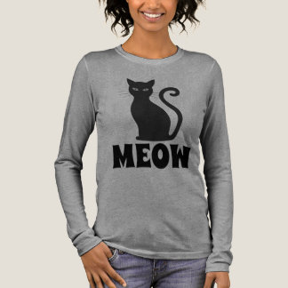 MEOW CUTE BLACK CAT T-SHIRT Tri-Blend SHIRT