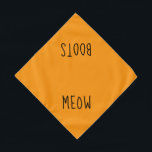 Meow Cute Black Text Small Golden Yellow Pet Bandana<br><div class="desc">Gorgeous golden yellow bandana,  with cute black text...  Meow. Follow the "Personalize this template" link to add your pet's name. You can also click "Customize further" to make any other changes you desire.</div>