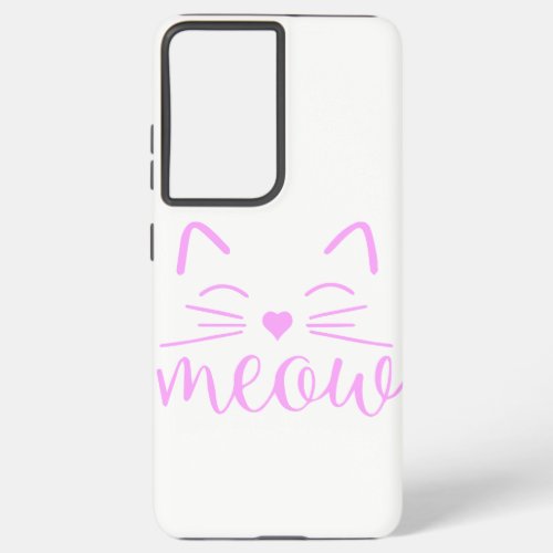 Meow Cute Cat Face Funny Costume product for Cat Samsung Galaxy S21 Ultra Case