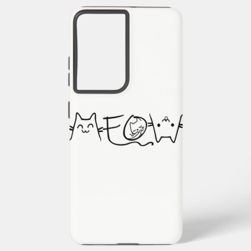 Meow Cute Cat Face Funny Costume product for Samsung Galaxy S21 Ultra Case