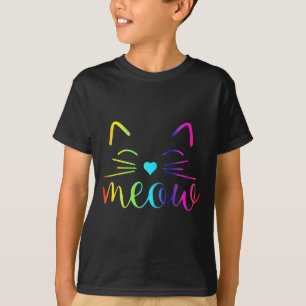 Meow Cute Cat Face Funny Quote For Cat Fans For Me T-Shirt