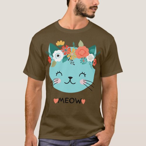 Meow Cute Cat Lover T_Shirt