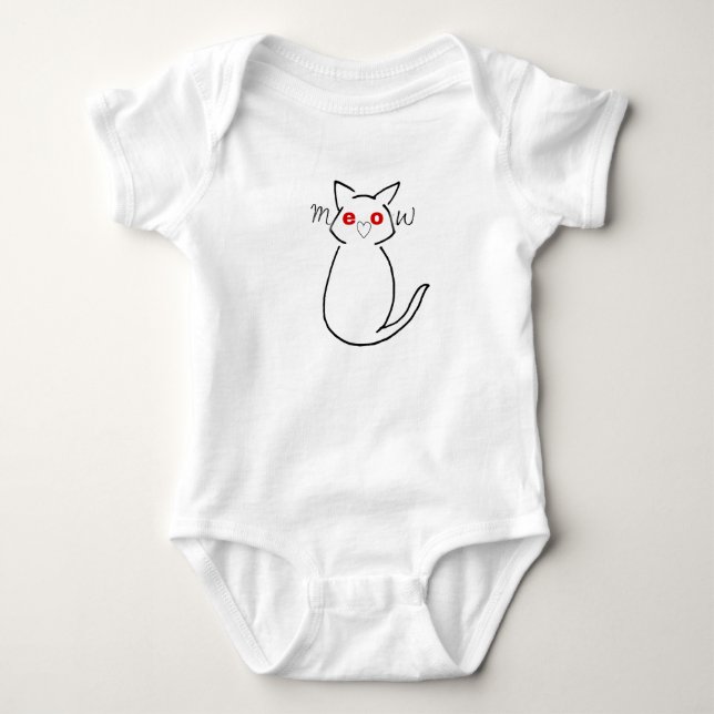 Meow !! Cute for baby's  Baby Bodysuit (Front)