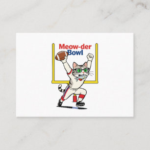 Meow-der Bowl Champion Cat Football  Business Card