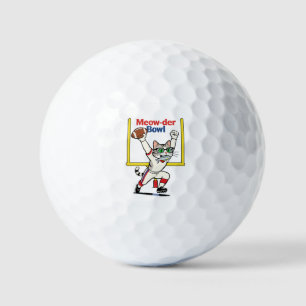 Meow-der Bowl Champion Cat Football  Golf Balls