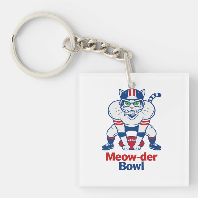 Meow-der Bowl  Keychain (Front)