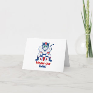 Meow-der Bowl  Letterpress Thank You Card