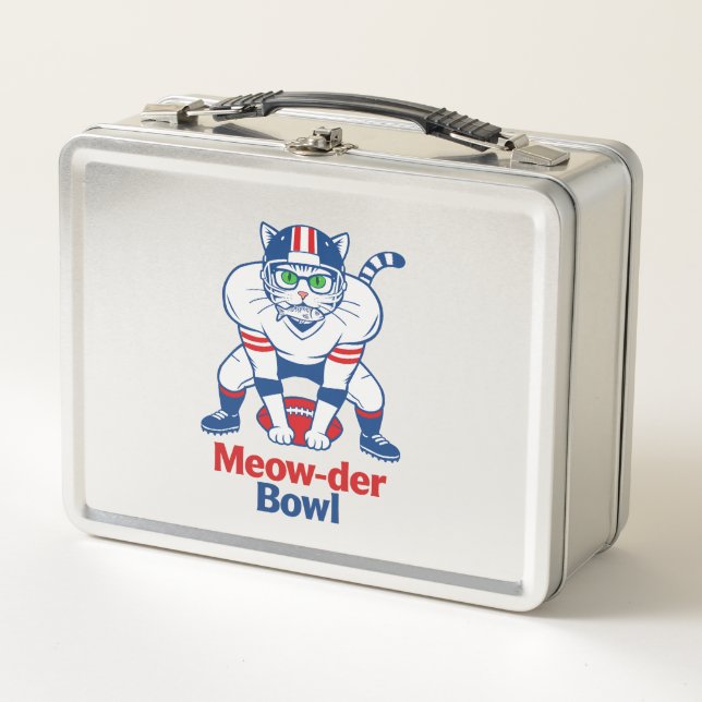 Meow-der Bowl  Metal Lunch Box (Front)