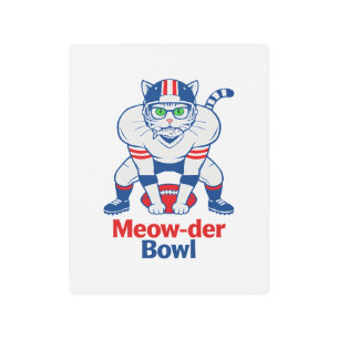 Meow-der Bowl Metal Print