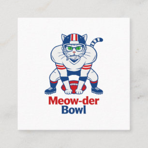 Meow-der Bowl  Square Business Card