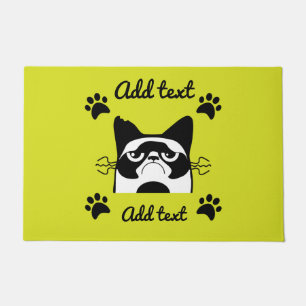 meow funny cat lovers accessories doormat