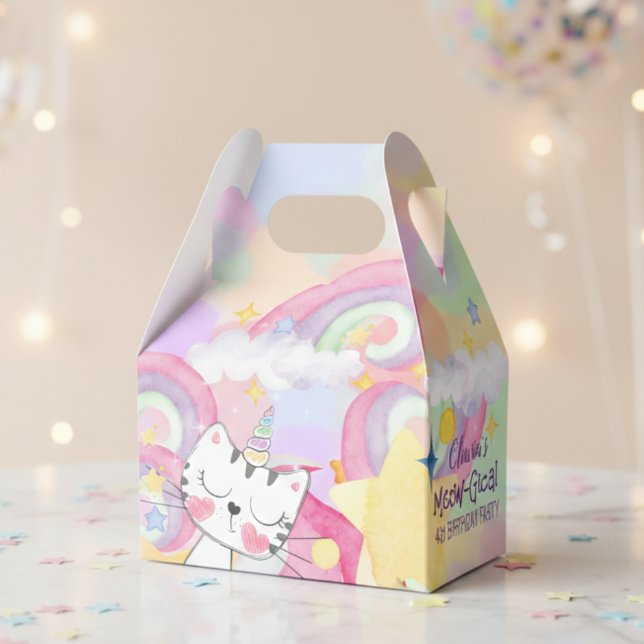 Meow-gical caticorn birthday Favor Box (Creator Uploaded)