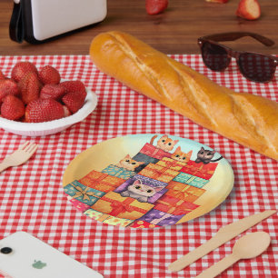 Meow Gift Birthday Tower Paper Plates