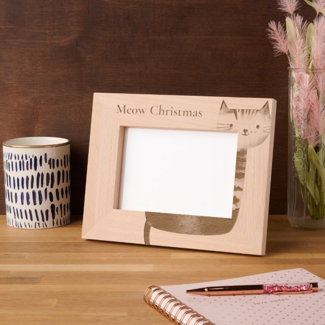Meow Happy Cat Engraved Frames (Left)