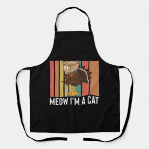 Meow I m cat funny thanksgiving turkey chicken Apron