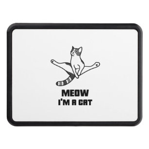 Meow i'm a cat funny cat hitch cover