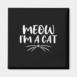 Meow I'm A Cat Funny Halloween Costume Couples 202 Magnet