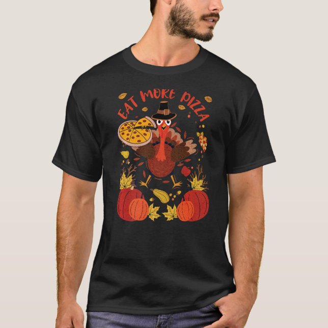 Meow I'm A Cat Thanksgiving  Turkey Family Friend T-Shirt (Front)