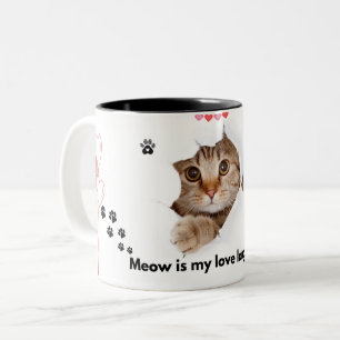 Meow Is My Love Language – Cute Cat Mug for Cat Lo