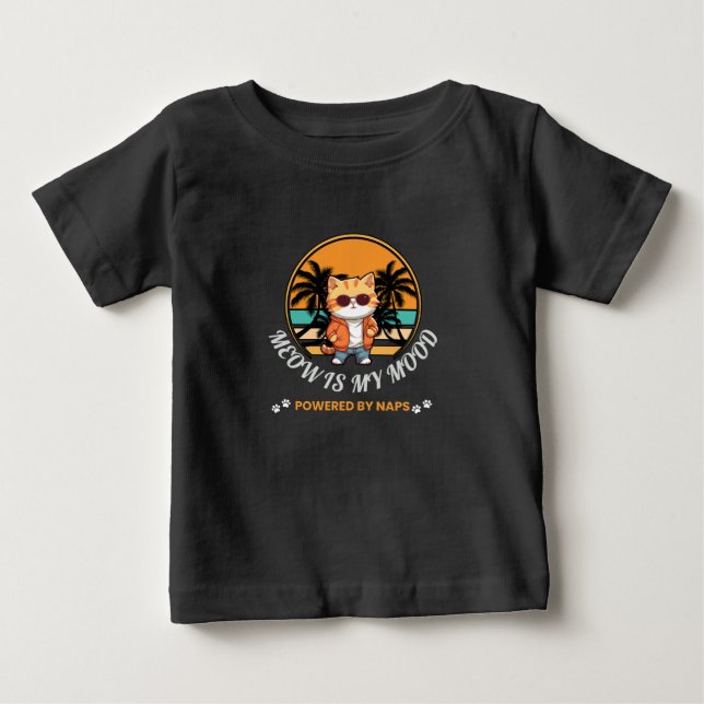 Meow Is My Mood Baby T-Shirt (Front)