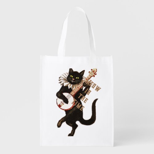 Meow is the Time Grocery Bag