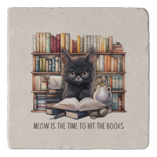Meow Is The Time To Hit The Books Trivet