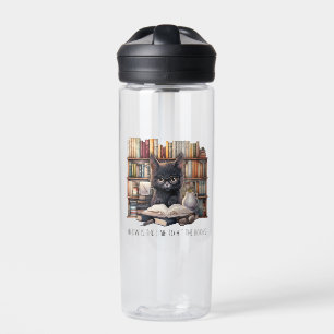 Meow Is The Time To Hit The Books Water Bottle