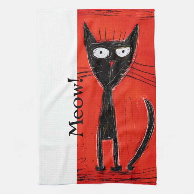 Meow Kitchen Towel (Vertical)