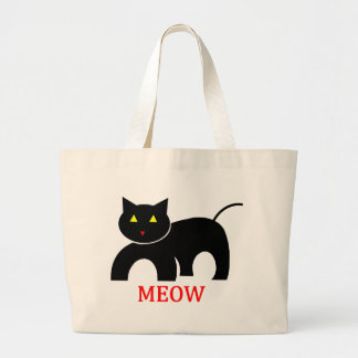 Meow Large Tote Bag