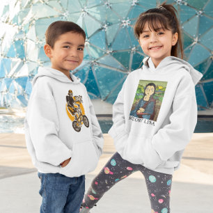 Meow Lisa Funny Cat Art Masterpiece Girl's Hoodie