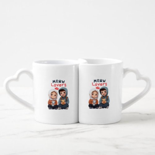 Meow lovers coffee mug set