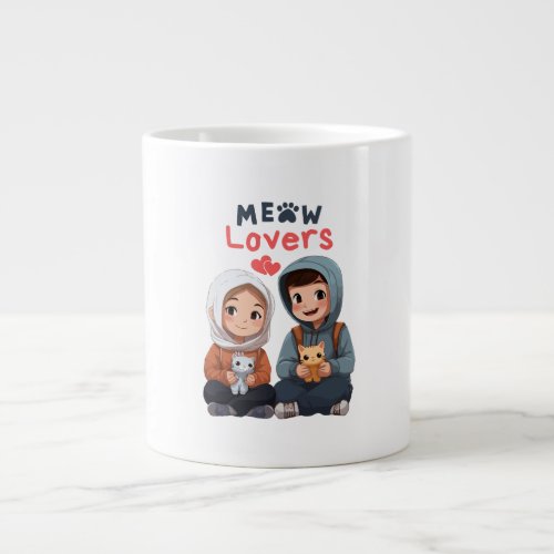 Meow lovers giant coffee mug