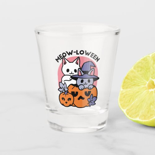 Meow_Loween _ Cute Halloween Cat Design Shot Glass