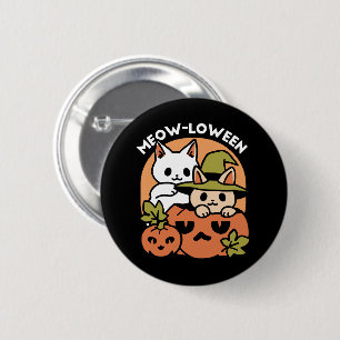 Meow-Loween - Festive Halloween Cat Design Button