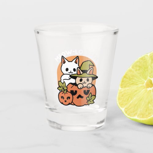 Meow_Loween _ Festive Halloween Cat Design Shot Glass