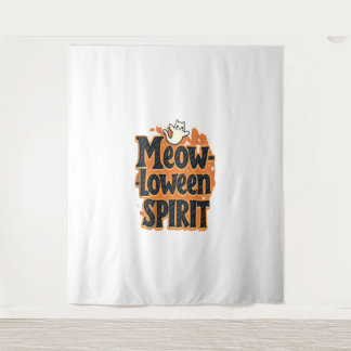 Meow-loween Spirit Cat Tapestry
