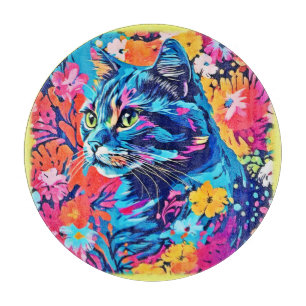 Meow Masterpieces: Optimal Cat Paint Art Cutting Board