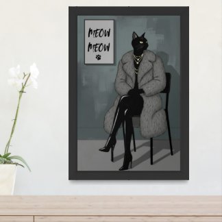 Meow Meow Diva Poster Paper (Semi-Gloss)