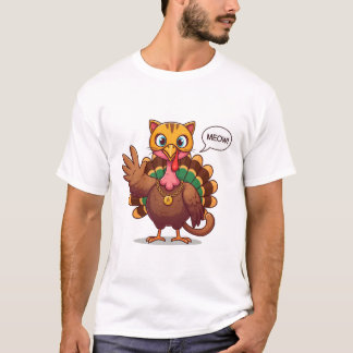 Meow Meow I'm A Cat Thanksgiving Turkey T-Shirt
