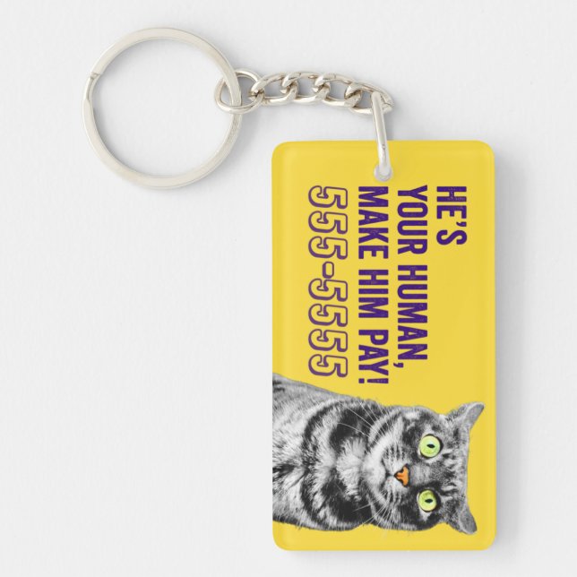 Meow Meow Puffytail Keychain (Front)