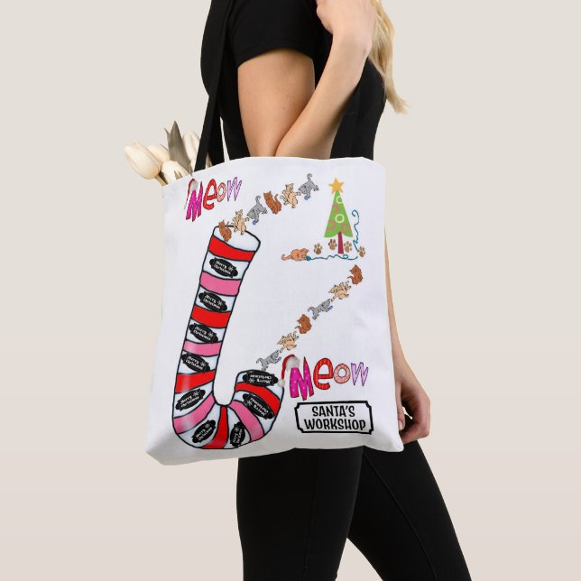 Meow Merry Christmas Women's Tote Bags (Close Up)