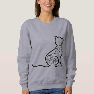 Meow Mom; Stylish Fashion line art cat mom Sweatshirt