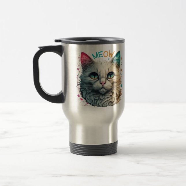 "Meow Moments" Coffee Mug for Cat Lovers (Left)